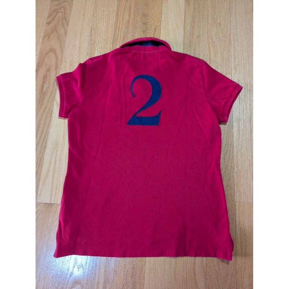 Polo Ralph Lauren Big Pony Crest Polo Shirt Red Gold #2 Womens XL Short Sleeve - Picture 9 of 9